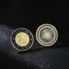 Comercio exterior Europa y Estados Unidos doce constelaciones monedas con incrustaciones de diamantes bañadas en oro colección de monedas conmemorativas extranjeras deseo amor monedas de oro monedas transfronterizo