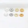 Tampas de Pérola de Ouro Real Banhadas a Ouro 18K Acessórios para Joias DIY Contas Espaçadoras para Pulseira Tampas de Flor Conservação de Cor C16