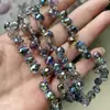 10 Piezas de 6 8mm Agujero Horizontal Cristal de Fresa Cuentas Sueltas Colgante de Borla Gota de Agua Material para Pendientes Collar Pulsera Hechos a Mano
