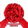 Tela de Satén Roja para Boda de Coche Flores Bordadas para Entrada de Boda, Ceremonia de Apertura, Celebración de Corte de Cinta, Reconocimiento, Flores Rojas Grandes, Esenciales de Boda