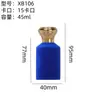 Frasco de Perfume Veludado 45ml Frasco de Vidro Transparente com Spray em Estoque, Frasco Recarregável com Tampa de Liga de Zinco, Frasco de Perfume Vazio