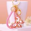 Nuevo Llavero de Mariposa con Joyas Incrustadas de Diamantes para Coche, Metal, Lindo Colgante para Bolso de Mujer, Anillo Llavero, Regalo Creativo