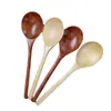 Cuchara de Arroz Seco de Madera Mango Largo Cuchara de Madera Celebridad de Internet Estilo Japonés Cuchara de Ramen de Madera Cabeza Grande Cuchara de Bibimbap Cuchara para Sopa