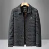 Nueva Ropa de Abrigo para Hombre de Otoño e Invierno de Mediana Edad y Personas Mayores Chaqueta con Solapa con Forro Polar para Calidez Ropa de Abrigo Holgada Estilo Cadre para Papá
