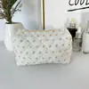Nova Necessaire de Algodão Acolchoada Estampada, Grande Capacidade, Bolsa de Mão Portátil, Necessaire de Viagem, Bolsa de Armazenamento Multifuncional