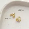 Soporte de Perla Chapado en Oro Cobre con Incrustaciones de Circonita para Accesorios de Bricolaje para Collares, Pulseras y Pendientes de Koala y Jirafa