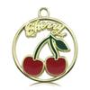 Aceite de goteo transfronterizo europeo y americano, 1 círculo de fruta, accesorios de joyería creativos de bricolaje, pulsera, collar, pendientes, llavero, colgante