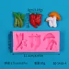 Múltiplos Tipos de Formas de Silicone de Frutas e Legumes para Brinquedos de Comida Realistas, Chocolate, Resina e Formas para Assar Bolo
