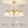 Lustre de Sala de Estar em Estilo Francês Personalizado Criativo Meio Antigo Creme Lâmpada de Flor Quente Quarto Lâmpadas de Proteção Ocular de Projeção de Espectro Completo