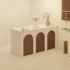Balcão de Caixa de Loja de Roupas Moderno Simples Estilo Antigo, Balcão de Floricultura Pequena, Balcão de Bar, Recepção, Recepção de Salão de Beleza