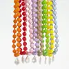 N13209 Colar Colorido de Contas Novo para Primavera e Verão, Estilo Fashion Exquisito e Simples, Corrente de Clavícula Versátil de Nicho