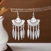 Aretes Étnicos Imitación Plata Miao Aretes Retro Largos con Borlas Atracciones Aretes Estilo Antiguo Aretes Miao para Mujer Venta al por Mayor