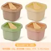 Molde para Cubitos de Hielo con Asa Bandeja de Hielo Doméstica Grado Alimenticio Comercial Silicona Suave con Asa Douyin DIY Molde Casero para Helado