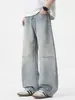 Ropa para Hombre Maple House / Colección de Verano 2026: Jeans casuales de pierna curva, pierna ancha, corte holgado, corte recto, pantalón largo versátil