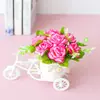 Accesorios para el Hogar Flor Flor Coche Simulación de Flor Juego de Flores Adornos Creativos para Mesa de Sala de Estar Decoración Simple Moderna