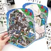 Papermore Serie Rincón Pequeño 9 Pegatinas de Paisaje 2.5D Tamaño Grande para Decoración de Diario DIY