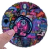 55 Piezas Serie Musical Neón Nueva Transfronteriza Pegatinas de Grafiti Maleta Taza de Agua Scooter Pegatinas Venta al por Mayor