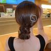 Pinza para el pelo con estilo Dongdaemun de Corea del Sur, pinza para flequillo lateral con pedrería elegante, pinza bb para el pelo de mujer de aspecto elegante