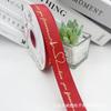 2,5cm Carimbado em Ouro Estilo Popular Direto do Fabricante, Embalagem de Flores Fita de Laço Artesanal DIY, Embalagem para Panificação Fita Atacado