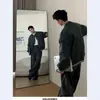 Direto da Fábrica Estilo Japonês Masculino Retrô Gola Redonda Falso Duas Peças Cardigã Outono/Inverno Solto Casual Tricô Toque de Luxo