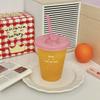 Taza de Plástico con Ventosa para Niñas de Verano, Gran Capacidad, Portátil, para Hogar, Viajes, Taza para Té con Leche, Taza para Bebidas Frías, Taza Práctica, Taza para Agua