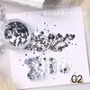 Novo Glitter para Nail Art, Glitter Grande Dourado e Prateado Brilhante, Pó de Glitter Fino Hexagonal Ultrafino, Decorações de Unhas, Especial para Nail Art