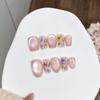Aomian Peças de Unha Puras Feitas à Mão Cor da Flor Aleatória Branco Puro Luxo Leve Flor Seca Manicure Olho de Gato