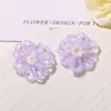 Brincos DIY Dopamina Estilo Pastoral Primavera/Verão Bloqueio de Cores Tridimensional Flor Oca com Contas, Acessórios para Bolsas e Fivelas de Sapatos