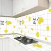 Papel tapiz de cocina a prueba de aceite, autoadhesivo y engrosado, impermeable, resistente al aceite y al calor, para protección de paredes, resistencia al fuego y cubrir imperfecciones