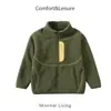 Chaqueta de forro polar para niños y niñas, top de forro polar grueso, chaqueta con cremallera y cuello alto para bebé, forro interior para el calor de otoño e invierno