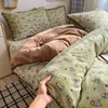 Juego de colcha acolchada de terciopelo de leche para invierno, incluye una funda de edredón de forro polar coral engrosada y cálida, ropa de cama de forro polar reversible de una sola pieza