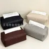 Caja de Pañuelos para Sala de Estar Hogareña Estilo Retro de Gama Alta Caja de Pañuelos para Escritorio de Mesa de Café de Lujo Ligero para Dormitorio