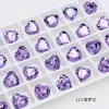 Rocallas Brillantes Dongzhou de 12 MM con Forma de Corazón y Base Puntiaguda, Accesorios para Anillos y Pendientes DIY, Rocallas Incrustadas, Artículo Popular de Exportación, Rocallas de Vidrio con Forma de Corazón