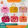 Bolsa de Feltro Personalizada Desenho Animado Pom-Pom Bolsa de Mão Bolsa de Feltro Bolsa de Presente Casamento Primeiro Aniversário Bebê Presente Bolsa Pequena