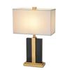 Luminária de Mesa Simples de Mármore Cinza de Alto Padrão, Decoração de Mesa de Centro para Sala de Estar e Estudo de Luxo Leve, Luminária Dimerizável para Quarto e Mesa de Cabeceira, Luz Ambiente