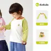 [Compre 2 Itens e Ganhe 5 Yuan de Desconto] Roupas Infantis do Dudu Camiseta Infantil Outono Manga Longa Tops de Outono para Meninos Roupas para Meninas