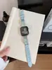 Resina Epóxi Kroxin Peça Curva Pulseira de Couro Adequado para Apple iWatch 11ª Geração 10/987Ultrase