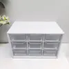 Venta Directa de Fábrica Caja de Almacenamiento Tipo Cajón de Nueve Compartimentos a Prueba de Polvo Blanca Caja de Almacenamiento para Joyería y Cosméticos Venta al por Mayor