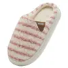 Pantuflas de Algodón a Rayas para Mujer Invierno 2026 Nuevas Pantuflas Cálidas de Felpa para el Hogar Otoño/Invierno para Hombre