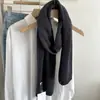Bufanda de Mezcla de Lana para Otoño e Invierno para Mujer, Versátil Azul, Cálida, Larga, Braga para el Cuello, Elegante Casual, Decoración de Lana, Sencilla