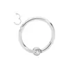 Anillo de Bola con Incrustaciones de Diamantes de Acero Inoxidable Joyería, Bola Redonda con Diamantes, Anillo para Labio, Anillo para Nariz, Joyería para Piercings Corporales Estilo Europeo y Americano Venta al por Mayor