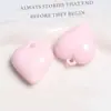 Colgante de corazón de amor tridimensional color dopamina para cadena de teléfono móvil DIY, llavero de mujer, accesorios de collar