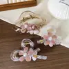 Presilha de Garra Grande para Primavera e Verão para Mulheres, Presilha de Tubarão Floral Iridescente, Pente de Cabelo Elegante para a Parte de Trás da Cabeça, Acessório de Cabelo Nuvem de Alta Qualidade