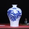 Ornamentos decorativos cerâmicos do vaso Underglaze Paisagem azul e vaso de flor Inserção de flores Decoração decorativa moderna da forma home