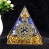 Serie 2115-Q Pirámide de Grava de Cristal de 6 cm Gotas de Resina Adhesiva Manualidades Decoración del Hogar Suministro Transfronterizo