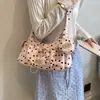 Bolsa de Mão com Bolinhas Estilo Coreano para Mulheres, Novo Design de Nicho 2026, Bolsa de Ombro Estilo Menina Doce, Bolsa Transversal Versátil para o Dia a Dia