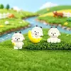 Micro-Paisaje Ovejas Lindas Animales en Miniatura Decoración de Jardín DIY Accesorios Adornos Miniatura para Coche