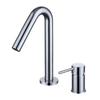Kaiping Youjia baño negro mate tubo de paraguas redondo grifo de manija única dividido grifo para lavabo de doble agujero 30173