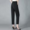 Pantalones de Mamá, Pantalones Casuales Finos de Seda de Hielo de Nueve Puntos, Pantalones Holgados de Pierna Recta, Pantalones Elásticos de Cintura Alta para Mujeres de Mediana Edad y Mayores, Sensación Fresca