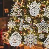 Decoración Navideña Transfronteriza Colgante Decorativo para Árbol de Navidad Copo de Nieve Muñeco de Nieve Estrella Reno Decoración Guirnalda Decoración